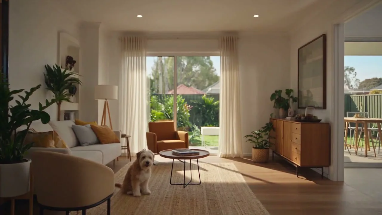 A styled living room photographed for a marketing campaign