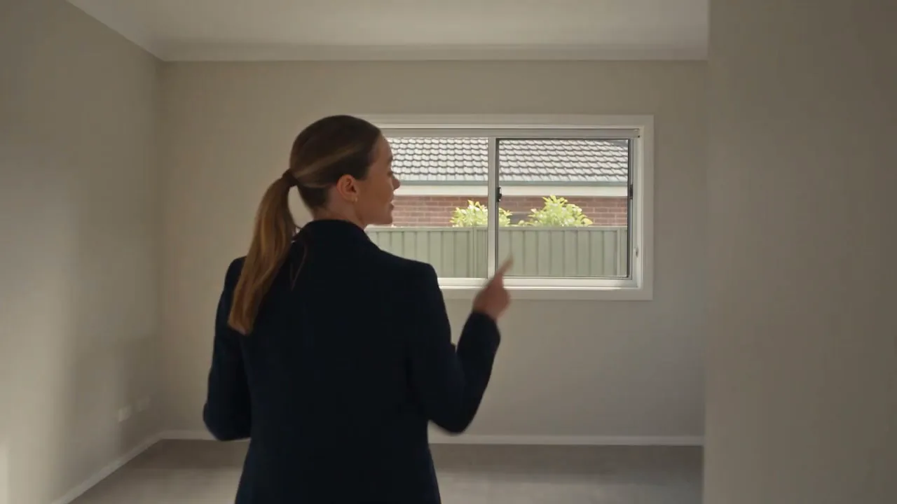 Erin checking a sliding window during a private inspection